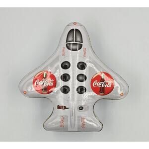 Vintage Coca-Cola Airplane Tin Canister by the Tin Box Company